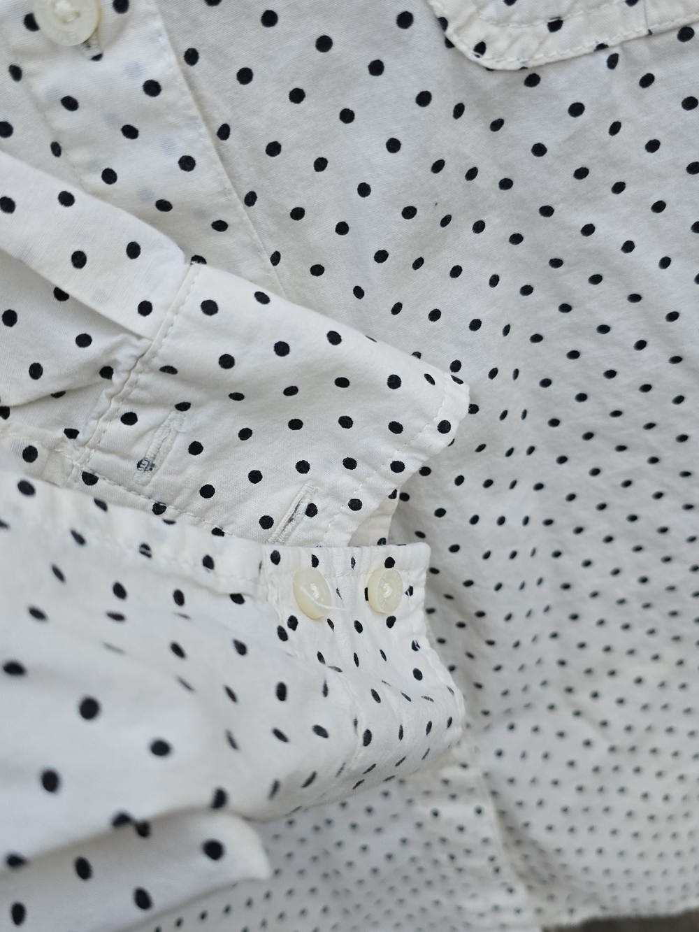 Tommy Hilfiger Cotton White Polka Dot Button-Up Shirt Size XL - Picture 8 of 8